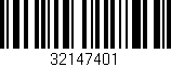 Código de barras (EAN, GTIN, SKU, ISBN): '32147401'