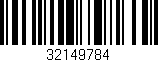 Código de barras (EAN, GTIN, SKU, ISBN): '32149784'