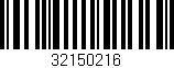 Código de barras (EAN, GTIN, SKU, ISBN): '32150216'