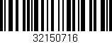 Código de barras (EAN, GTIN, SKU, ISBN): '32150716'