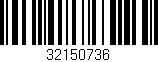 Código de barras (EAN, GTIN, SKU, ISBN): '32150736'