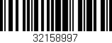 Código de barras (EAN, GTIN, SKU, ISBN): '32158997'