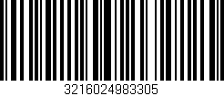 Código de barras (EAN, GTIN, SKU, ISBN): '3216024983305'