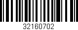 Código de barras (EAN, GTIN, SKU, ISBN): '32160702'
