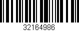 Código de barras (EAN, GTIN, SKU, ISBN): '32164986'