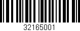 Código de barras (EAN, GTIN, SKU, ISBN): '32165001'