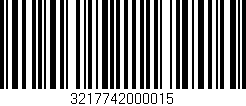 Código de barras (EAN, GTIN, SKU, ISBN): '3217742000015'