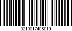 Código de barras (EAN, GTIN, SKU, ISBN): '3218017405818'