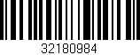 Código de barras (EAN, GTIN, SKU, ISBN): '32180984'