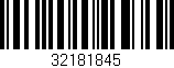 Código de barras (EAN, GTIN, SKU, ISBN): '32181845'