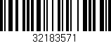 Código de barras (EAN, GTIN, SKU, ISBN): '32183571'