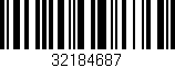 Código de barras (EAN, GTIN, SKU, ISBN): '32184687'