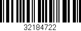 Código de barras (EAN, GTIN, SKU, ISBN): '32184722'