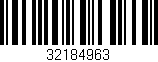Código de barras (EAN, GTIN, SKU, ISBN): '32184963'