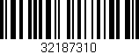Código de barras (EAN, GTIN, SKU, ISBN): '32187310'