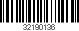 Código de barras (EAN, GTIN, SKU, ISBN): '32190136'