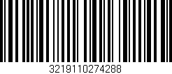 Código de barras (EAN, GTIN, SKU, ISBN): '3219110274288'