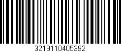 Código de barras (EAN, GTIN, SKU, ISBN): '3219110405392'