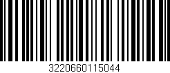 Código de barras (EAN, GTIN, SKU, ISBN): '3220660115044'