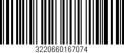 Código de barras (EAN, GTIN, SKU, ISBN): '3220660167074'