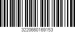 Código de barras (EAN, GTIN, SKU, ISBN): '3220660169153'
