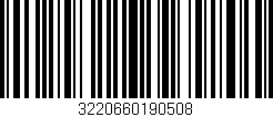 Código de barras (EAN, GTIN, SKU, ISBN): '3220660190508'