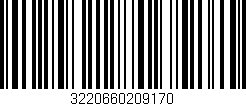 Código de barras (EAN, GTIN, SKU, ISBN): '3220660209170'