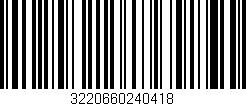 Código de barras (EAN, GTIN, SKU, ISBN): '3220660240418'