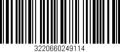 Código de barras (EAN, GTIN, SKU, ISBN): '3220660249114'
