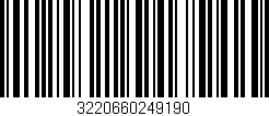 Código de barras (EAN, GTIN, SKU, ISBN): '3220660249190'