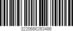 Código de barras (EAN, GTIN, SKU, ISBN): '3220660263486'