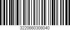 Código de barras (EAN, GTIN, SKU, ISBN): '3220660308040'
