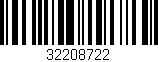 Código de barras (EAN, GTIN, SKU, ISBN): '32208722'