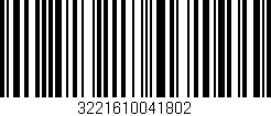 Código de barras (EAN, GTIN, SKU, ISBN): '3221610041802'