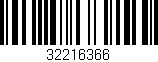 Código de barras (EAN, GTIN, SKU, ISBN): '32216366'