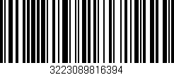 Código de barras (EAN, GTIN, SKU, ISBN): '3223089816394'