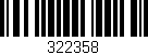 Código de barras (EAN, GTIN, SKU, ISBN): '322358'