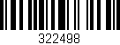 Código de barras (EAN, GTIN, SKU, ISBN): '322498'