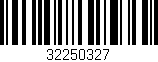 Código de barras (EAN, GTIN, SKU, ISBN): '32250327'