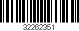 Código de barras (EAN, GTIN, SKU, ISBN): '32262351'