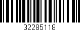 Código de barras (EAN, GTIN, SKU, ISBN): '32285118'