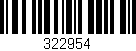 Código de barras (EAN, GTIN, SKU, ISBN): '322954'