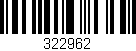 Código de barras (EAN, GTIN, SKU, ISBN): '322962'