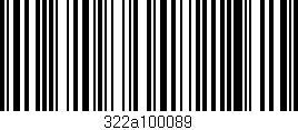 Código de barras (EAN, GTIN, SKU, ISBN): '322a100089'