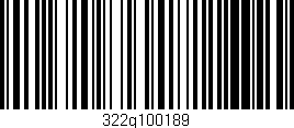 Código de barras (EAN, GTIN, SKU, ISBN): '322g100189'