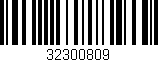 Código de barras (EAN, GTIN, SKU, ISBN): '32300809'