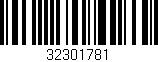 Código de barras (EAN, GTIN, SKU, ISBN): '32301781'