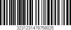 Código de barras (EAN, GTIN, SKU, ISBN): '3231231478758025'
