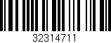 Código de barras (EAN, GTIN, SKU, ISBN): '32314711'