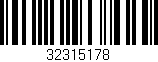 Código de barras (EAN, GTIN, SKU, ISBN): '32315178'